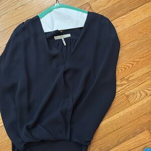 Halston heritage - size small navy blouse